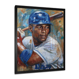 Portrait Of Baseball Legend On The Field I - Sport Baseball Canvas Wall Art