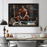 Bodybuilding Weightlifting Determination - Aerobic & Bodybuilding Canvas Wall Art