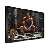 Bodybuilding Weightlifting Determination - Aerobic & Bodybuilding Canvas Wall Art