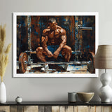 Bodybuilding Weightlifting Determination - Aerobic & Bodybuilding Canvas Wall Art