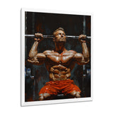 Determined Weightlifting Men Competition I - Aerobic & Bodybuilding Canvas Wall Art