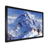 Mountain Snow Hiking In Alaska I - Hiking Canvas Wall Art