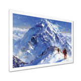 Mountain Snow Hiking In Alaska I - Hiking Canvas Wall Art