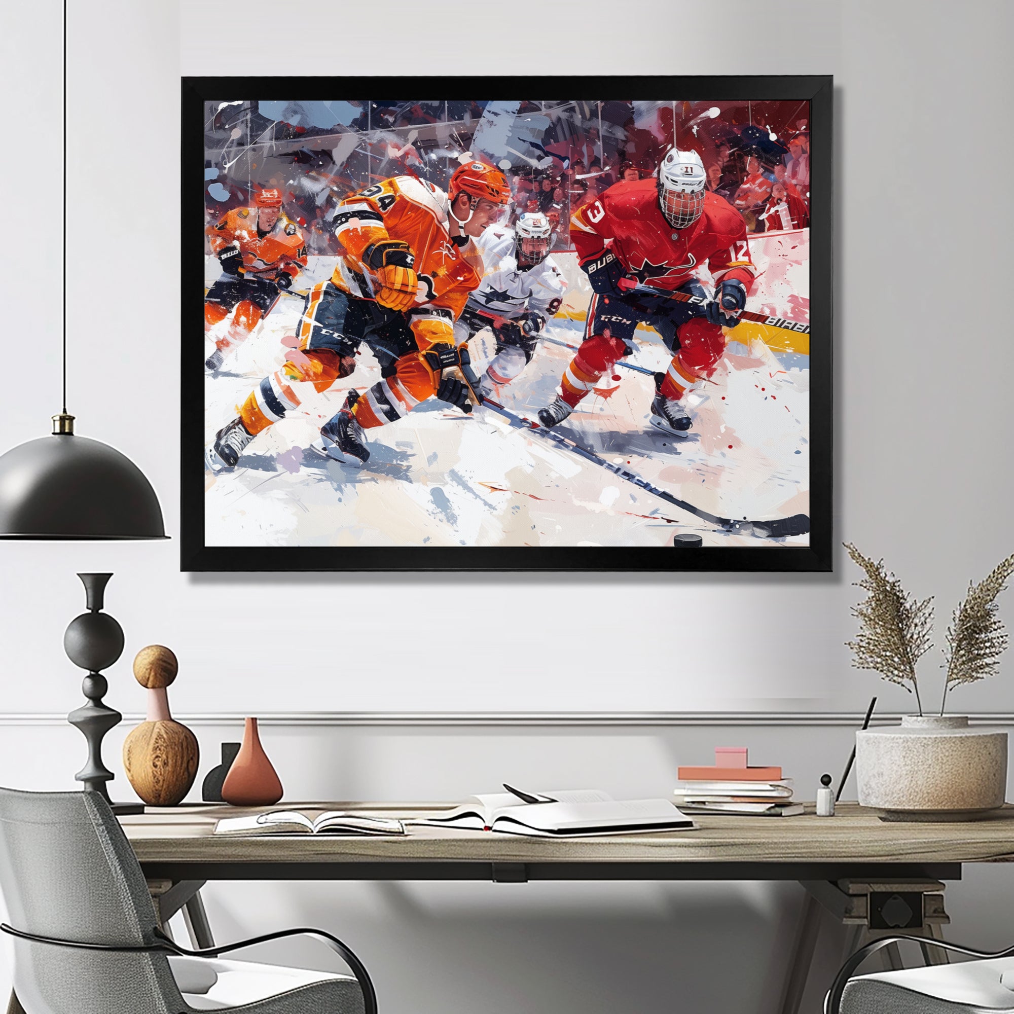 Hockey Players During Playoffs I - Sport Hockey Canvas Wall Art