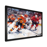 Hockey Players During Playoffs I - Sport Hockey Canvas Wall Art