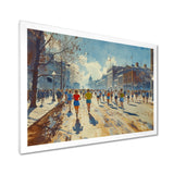 Running Marathon In Boston - Running Canvas Wall Art