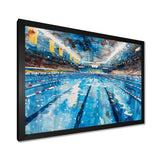 Olympic Swimming Pool Before The Race I - Swimming Canvas Wall Art