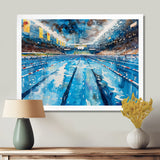 Olympic Swimming Pool Before The Race I - Swimming Canvas Wall Art
