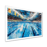 Olympic Swimming Pool Before The Race I - Swimming Canvas Wall Art