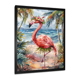 Dancing Flamingo Beach In Aruba - Flamingo Wall Art Prints