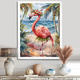 Dancing Flamingo Beach In Aruba - Flamingo Wall Art Prints