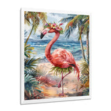 Dancing Flamingo Beach In Aruba - Flamingo Wall Art Prints