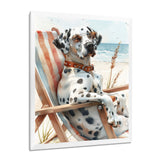 Dalmatian Dog Tanning On A Beach Chair - Coastal Animal Wall Decor