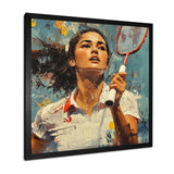Sport Badminton In Blue And White Tones - Badminton Canvas Wall Art