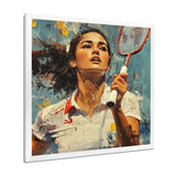 Sport Badminton In Blue And White Tones - Badminton Canvas Wall Art