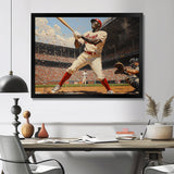 Baseball Player Hitting A Home Run - Sport Baseball Canvas Wall Art