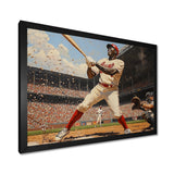 Baseball Player Hitting A Home Run - Sport Baseball Canvas Wall Art