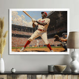 Baseball Player Hitting A Home Run - Sport Baseball Canvas Wall Art