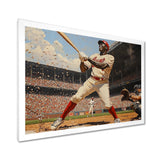 Baseball Player Hitting A Home Run - Sport Baseball Canvas Wall Art