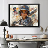 Young Baseball Player Future Stars - Sport Baseball Canvas Wall Art
