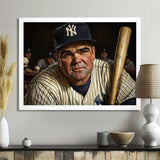 Baseball Player Portrait I - Sport Baseball Canvas Wall Art