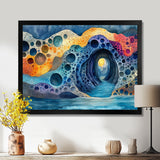 Blue And Orange Coastal Reef - Coral Canvas Wall Art