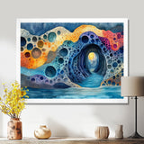 Blue And Orange Coastal Reef - Coral Canvas Wall Art