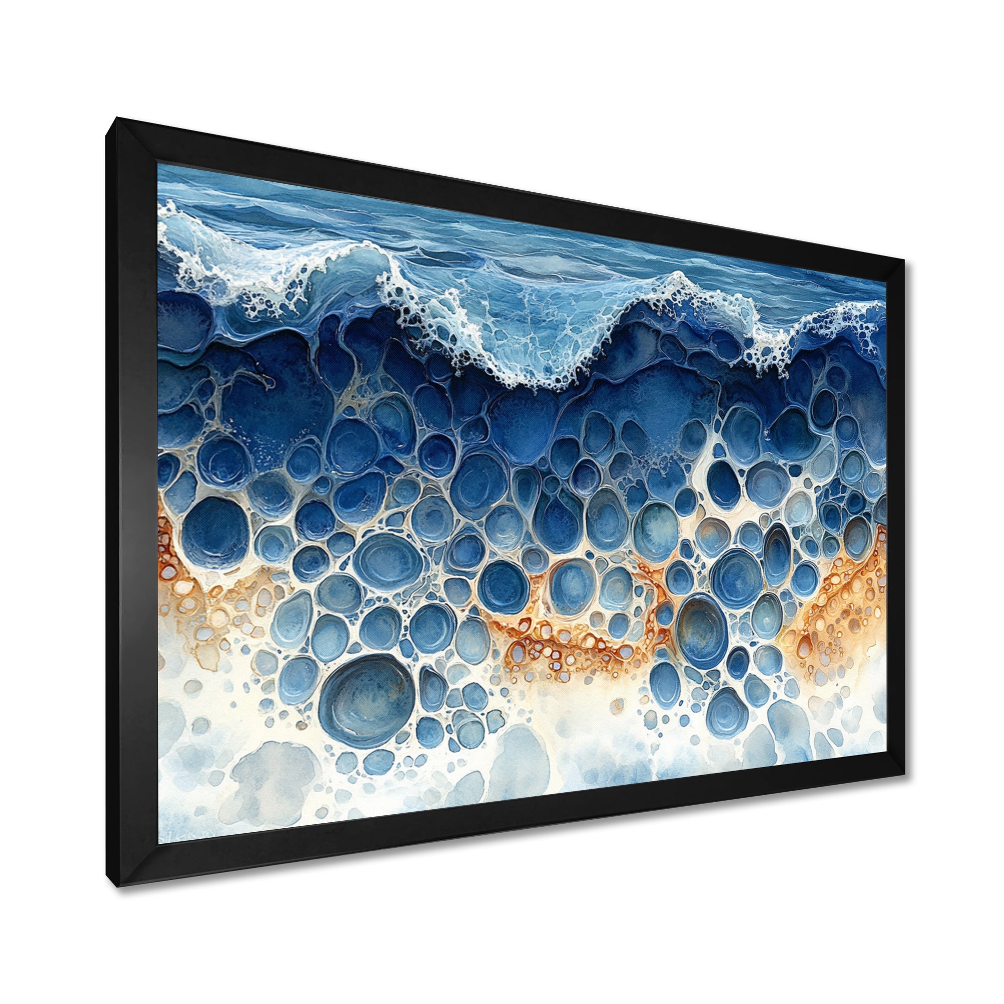 Coastal Reef In Blue And Orange Tones - Coral Wall Decor