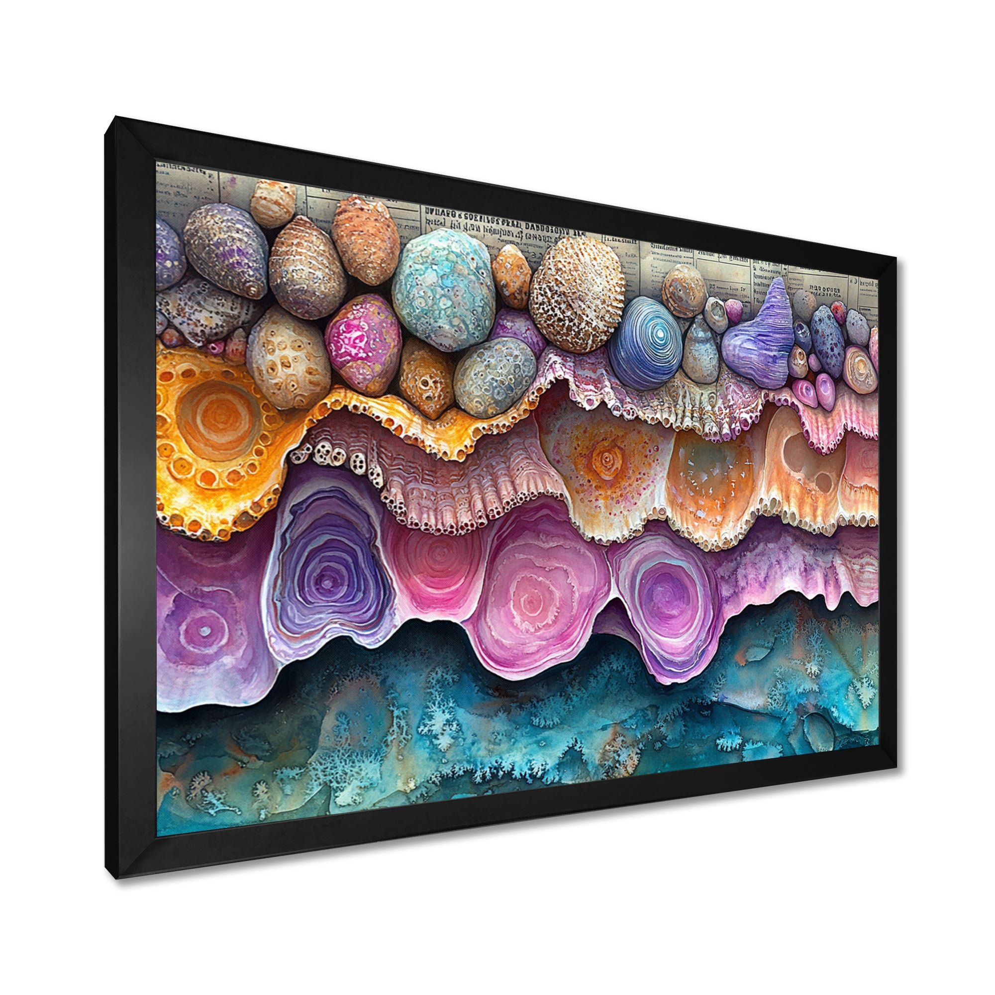 Pink And Blue Coral Oceans Edge Of Wonder - Coral Wall Art Prints