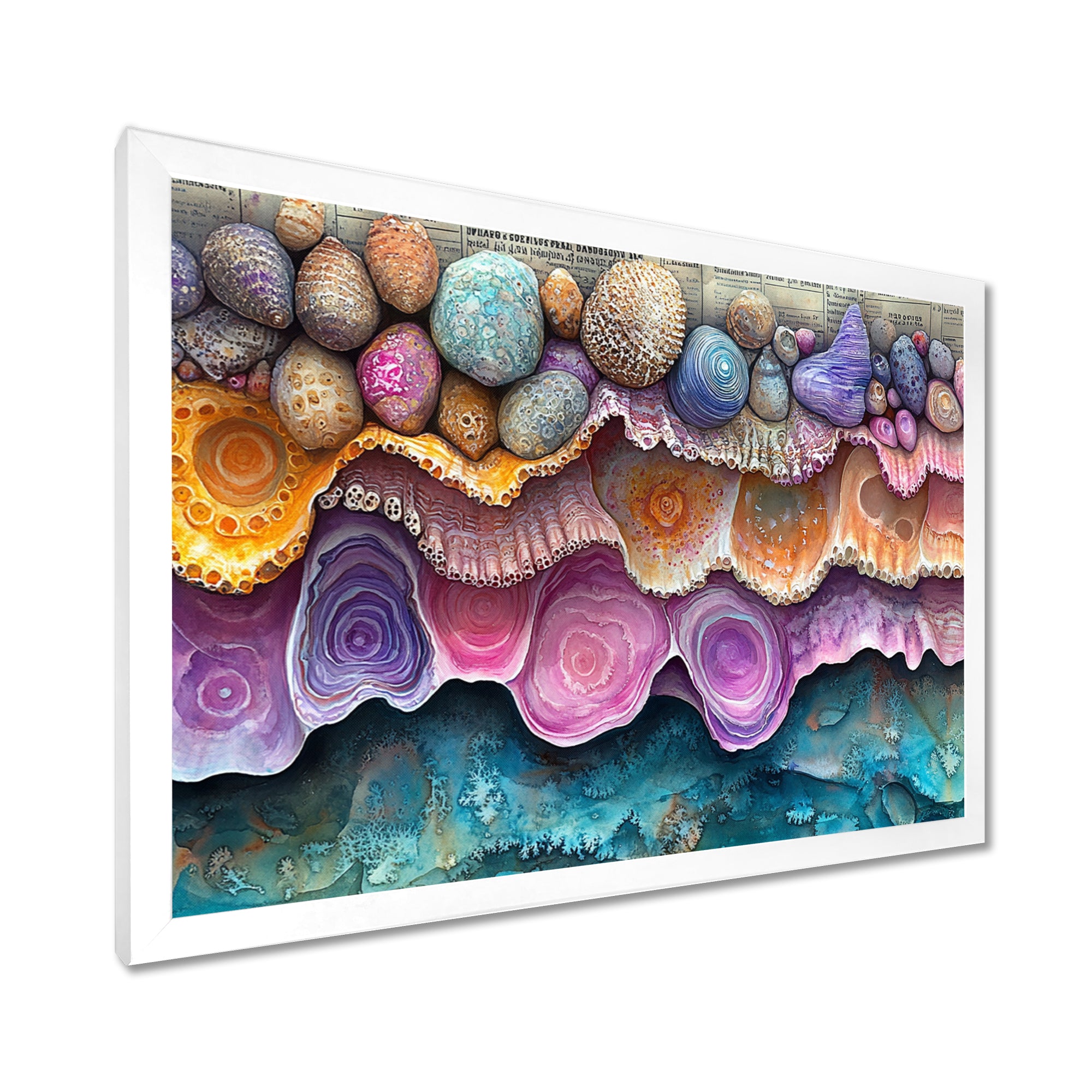 Pink And Blue Coral Oceans Edge Of Wonder - Coral Wall Art Prints