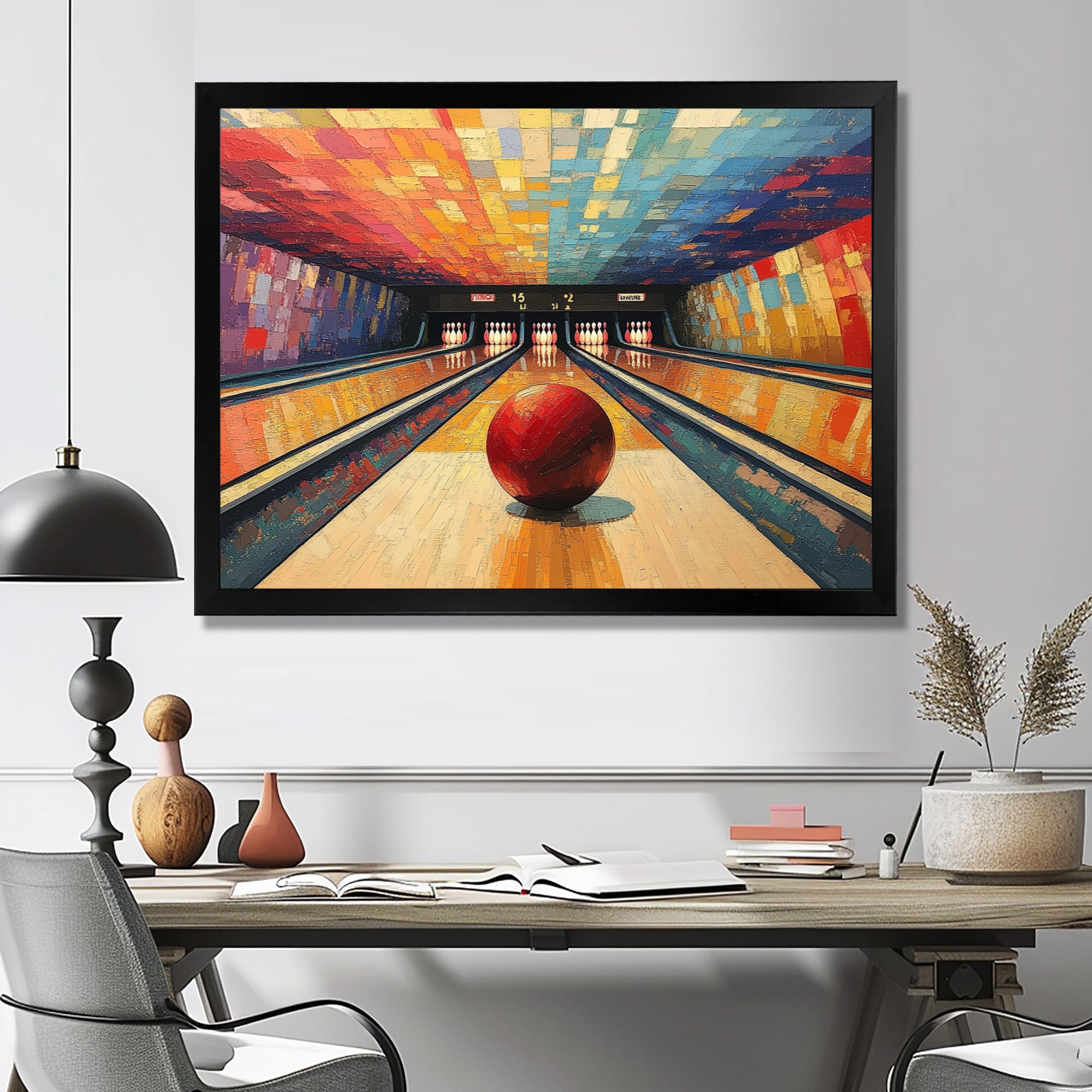 Bowling Alley Nights - Bowling Canvas Wall Art