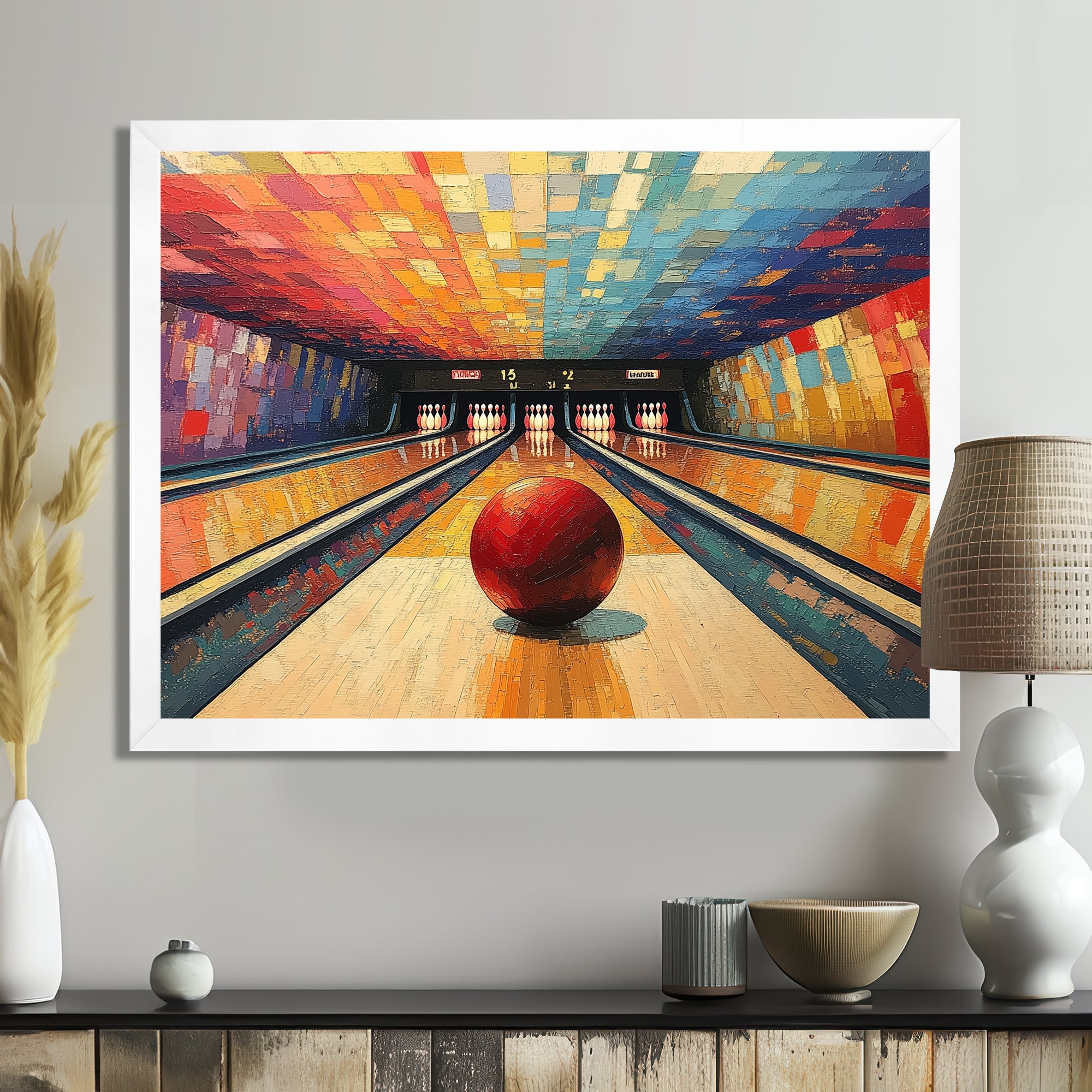 Bowling Alley Nights - Bowling Canvas Wall Art