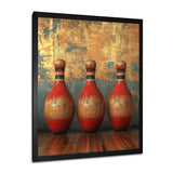 Gold And Red Bowling Perfect Game - Bowling Canvas Wall Art