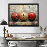 Gold And Red Bowling Perfect Game Glory - Bowling Canvas Wall Art