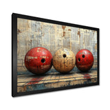 Gold And Red Bowling Perfect Game Glory - Bowling Canvas Wall Art