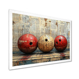 Gold And Red Bowling Perfect Game Glory - Bowling Canvas Wall Art