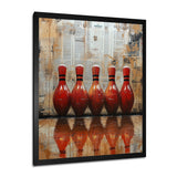 Red And Brown Bowling Perfect Game Glory - Bowling Canvas Wall Art