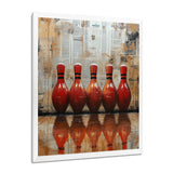 Red And Brown Bowling Perfect Game Glory - Bowling Canvas Wall Art