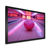 Pink And Purple Bowling Strike Celebration - Bowling Canvas Wall Art