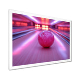 Pink And Purple Bowling Strike Celebration - Bowling Canvas Wall Art