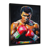Red And Green Sport Boxing Mohamad Ali Art I - Sport Boxing Canvas Wall Art