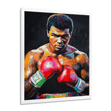Red And Green Sport Boxing Mohamad Ali Art I - Sport Boxing Canvas Wall Art
