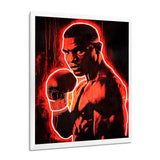 Neon Style Painting Of Mike Tyson - Sport Boxing Canvas Wall Art