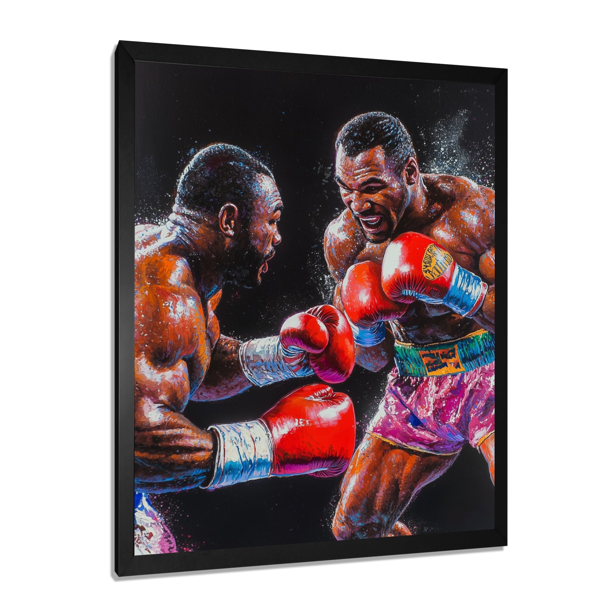 Red And Black Boxing Championship I - Sport Boxing Canvas Wall Art