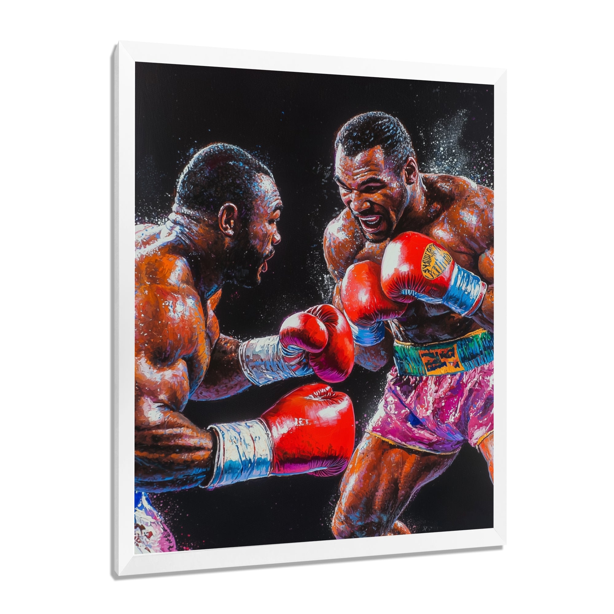 Red And Black Boxing Championship I - Sport Boxing Canvas Wall Art