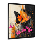 Butterfly Shoreline Symphony Of Life - Butterfly Framed Canvas Art