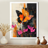 Butterfly Shoreline Symphony Of Life - Butterfly Framed Canvas Art