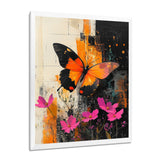 Butterfly Shoreline Symphony Of Life - Butterfly Framed Canvas Art
