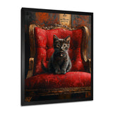 Red And Gold Cat Roaring Kitty Sophisticate - Cat Large Canvas Wall Art