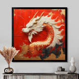 White And Orange Dragon Spirit - White Dragons Wall Art